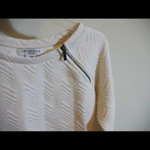 Petite small white sweater